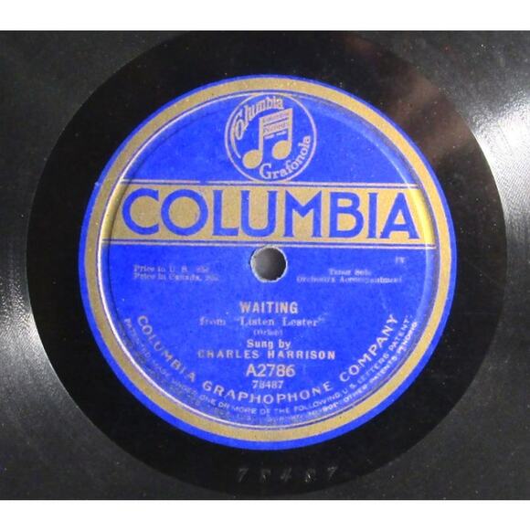 Columbia Graphophone 78 RPM Shellac Record 1919 Charles Harrison & Henry Burr - Picture 4 of 5